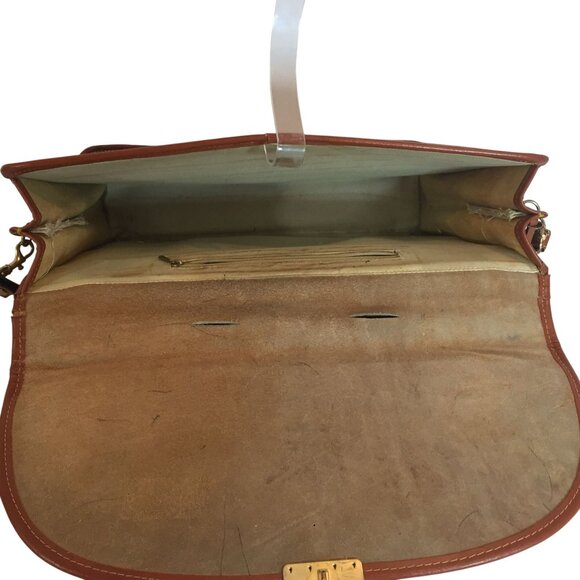 VTG Dooney & Bourke Womens Olive Green All-Weather Leather Messenger Bag - Picture 11 of 14